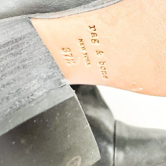 Rag & Bone Harrow Leather Cap-toe Ankle Booties Size 7.5 - Picture 3 of 7